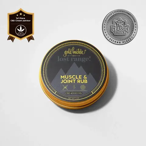Lost Range Gold Buckle CBD Muscle and Joint Rub 4,000mg